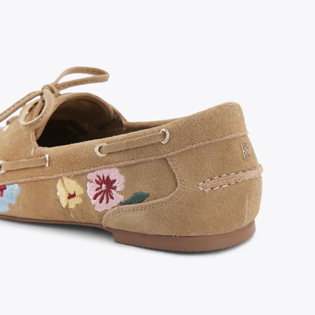 Carvela By Kurt Geiger NANI Beige Suede Flat By KG KURT GEIGER