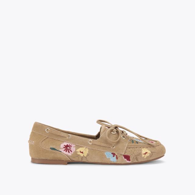 carvela by kurt geiger NANI Beige Suede Flat by KG KURT GEIGER