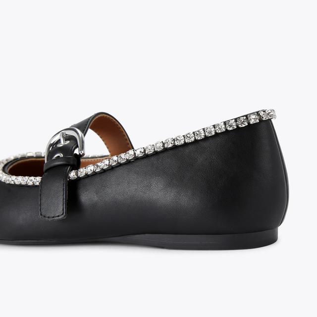 Carvela By Kurt Geiger NICO GEM Black Crystal Ballet Flat By KG KURT GEIGER