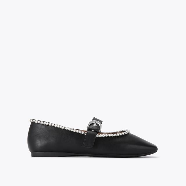 carvela by kurt geiger NICO GEM Black Crystal Ballet Flat by KG KURT GEIGER