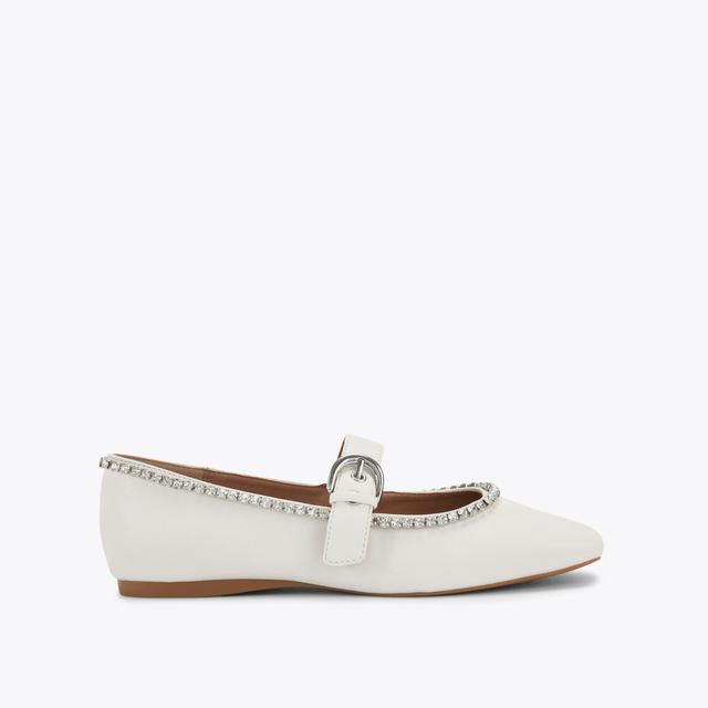 carvela by kurt geiger NICO GEM Silver Bone Flat by KG KURT GEIGER