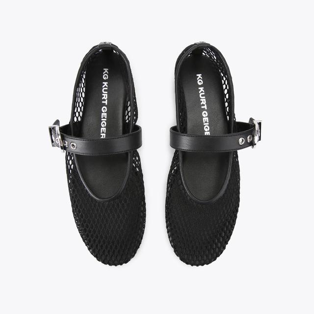 Carvela By Kurt Geiger NICO WOVEN Black Flat Mesh Shoe By KG KURT GEIGER