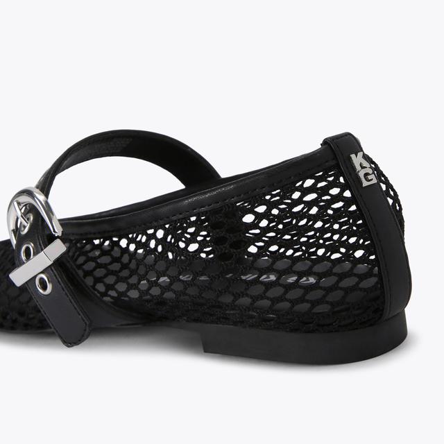 Carvela By Kurt Geiger NICO WOVEN Black Flat Mesh Shoe By KG KURT GEIGER