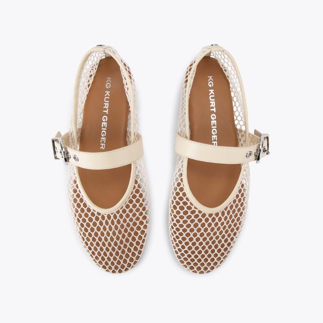 Carvela By Kurt Geiger NICO WOVEN Bone Flat Mesh Shoe By KG KURT GEIGER