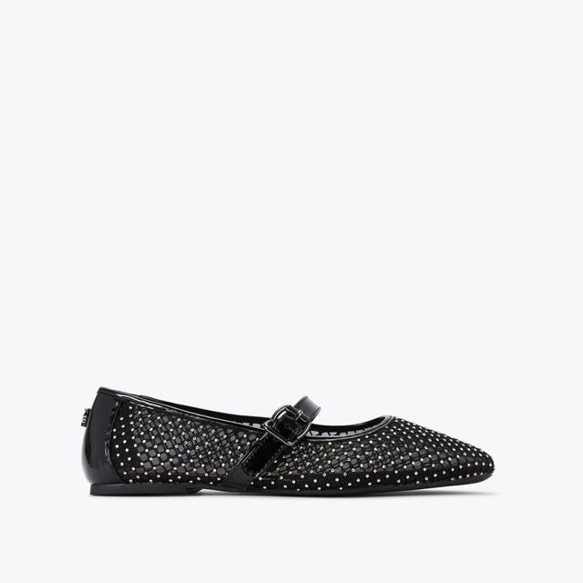carvela by kurt geiger NINA MESH Black Mesh Crystal Ballet Flat by KG KURT GEIGER