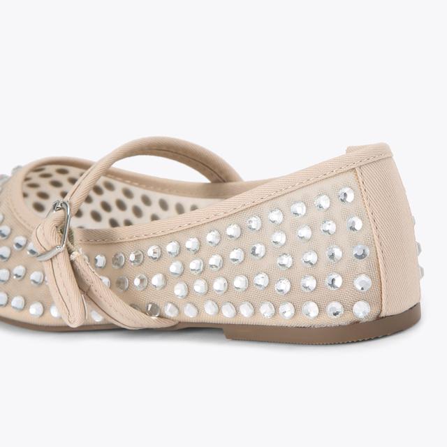 Carvela By Kurt Geiger NINA MESH GEM Black Mesh Flat By KG KURT GEIGER