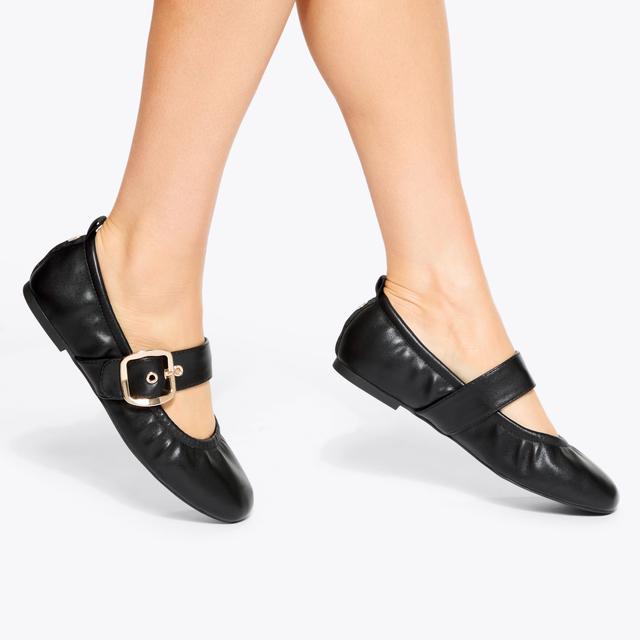 Carvela By Kurt Geiger NOA Black Flat Ballet Shoe By KG KURT GEIGER