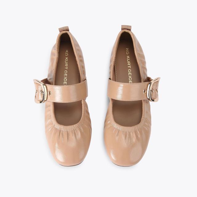 Carvela By Kurt Geiger NOA Patent Camel Ballet Flat By KG KURT GEIGER