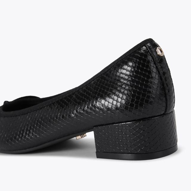Carvela By Kurt Geiger NOVA BALLET Black Lizard Embossed Ballet Flat By CARVELA