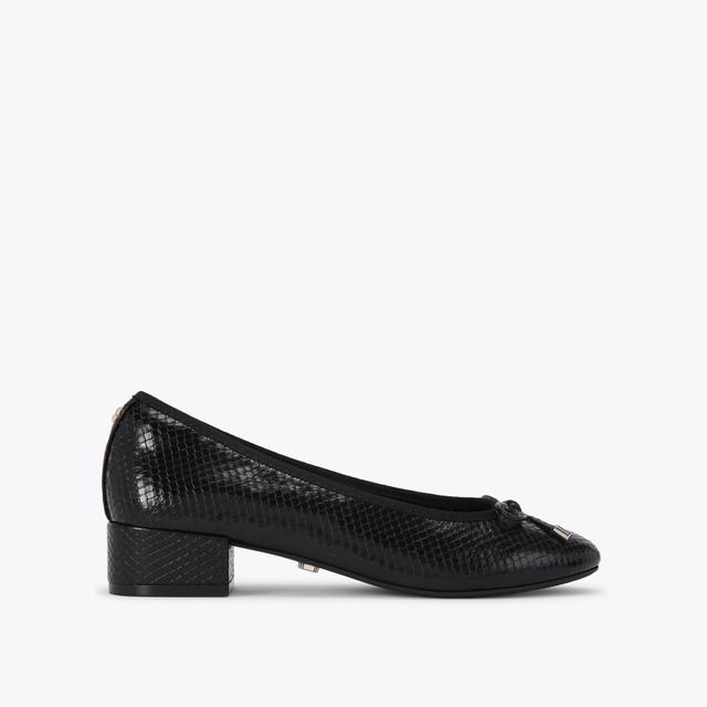 carvela by kurt geiger NOVA BALLET Black Lizard Embossed Ballet Flat by CARVELA