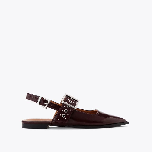 carvela by kurt geiger NOVA Wine Patent Flats by KG KURT GEIGER