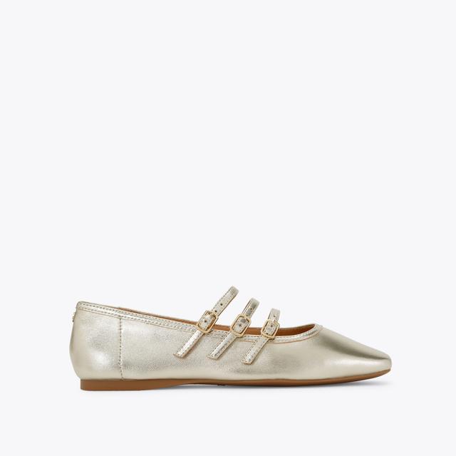carvela by kurt geiger NOVEL Gold Mary Jane Flats by KG KURT GEIGER