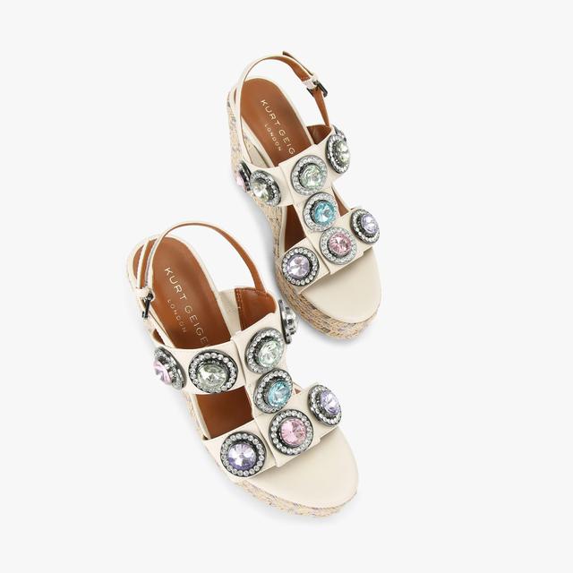 Carvela By Kurt Geiger OCTAVIA ESPADRILLE WEDGE Bone Wedge Heel By KURT GEIGER LONDON