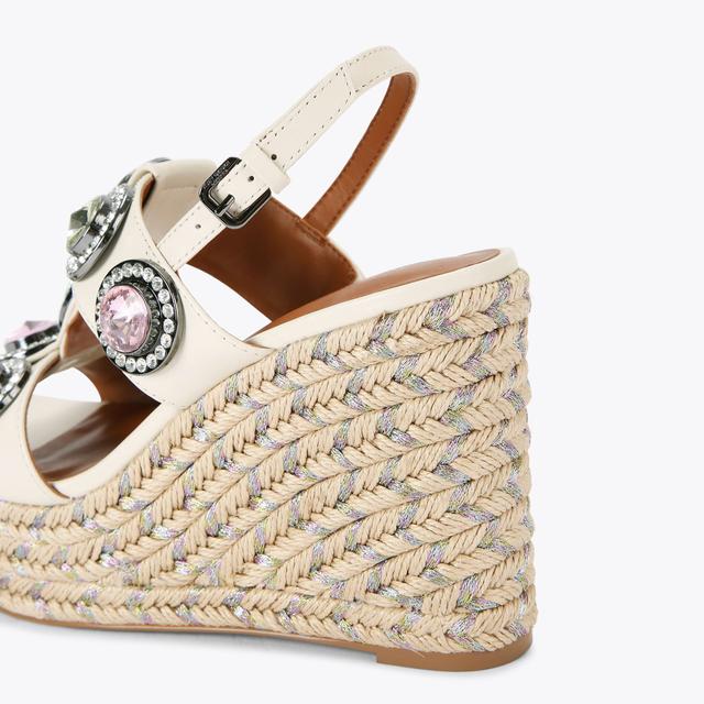 Carvela By Kurt Geiger OCTAVIA ESPADRILLE WEDGE Bone Wedge Heel By KURT GEIGER LONDON