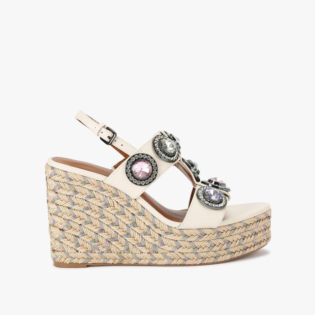 carvela by kurt geiger OCTAVIA ESPADRILLE WEDGE Bone Wedge Heel by KURT GEIGER LONDON