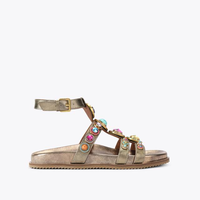 carvela by kurt geiger OCTAVIA FLEXI GLADIATOR Bronzed Leather Sandal by KURT GEIGER LONDON