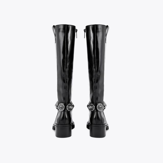 Carvela By Kurt Geiger OCTAVIA KNEE PULL ON Black Crystal Ankle Boot By KURT GEIGER LONDON