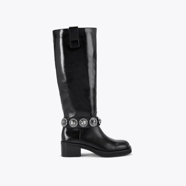 carvela by kurt geiger OCTAVIA KNEE PULL ON Black Crystal Ankle Boot by KURT GEIGER LONDON