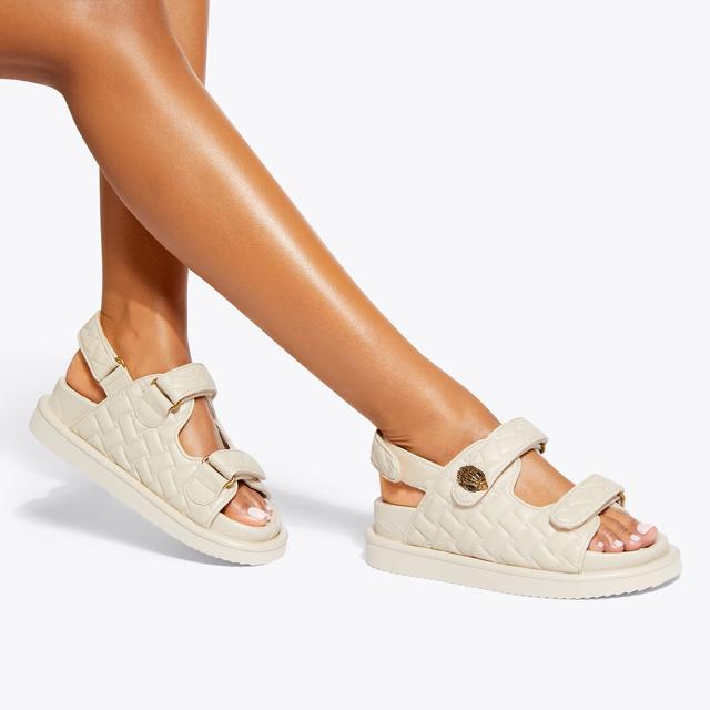 Carvela By Kurt Geiger ORSON Bone Quilted Sandal By KURT GEIGER LONDON