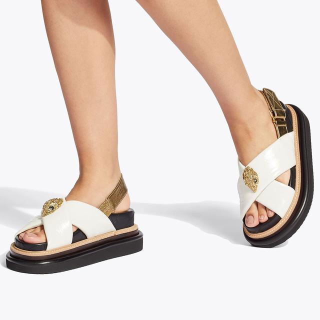 Carvela By Kurt Geiger ORSON CROSS STRAP SANDAL Bone Sandals By KURT GEIGER LONDON