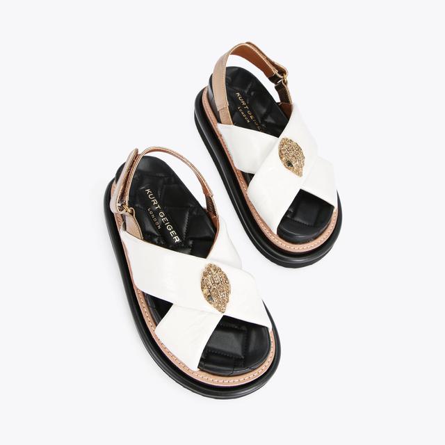 Carvela By Kurt Geiger ORSON CROSS STRAP SANDAL Bone Sandals By KURT GEIGER LONDON