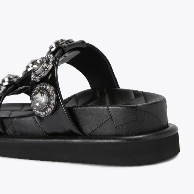 Carvela By Kurt Geiger ORSON CRYSTAL SANDAL Black Patent Sandals By KURT GEIGER LONDON