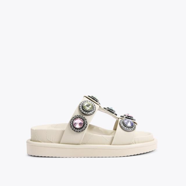 carvela by kurt geiger ORSON CRYSTAL SANDAL Bone Crystal Chunky Sandals by KURT GEIGER LONDON