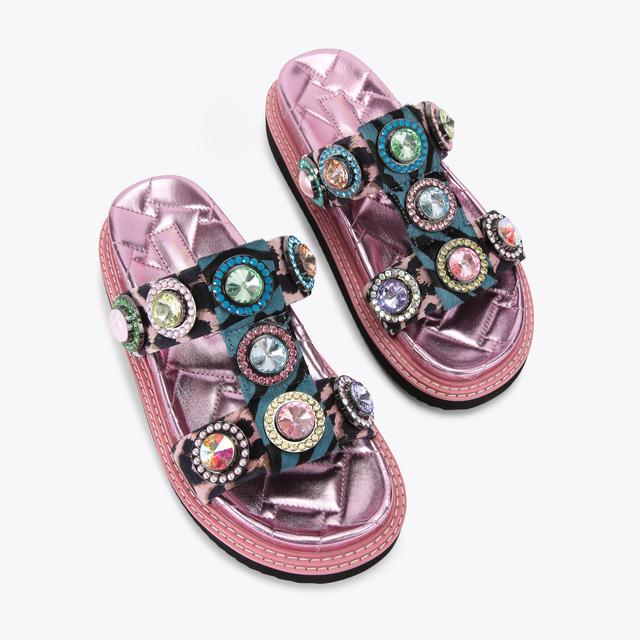 Carvela By Kurt Geiger ORSON CRYSTAL SANDAL Crystal Slip On Sandal By KURT GEIGER LONDON