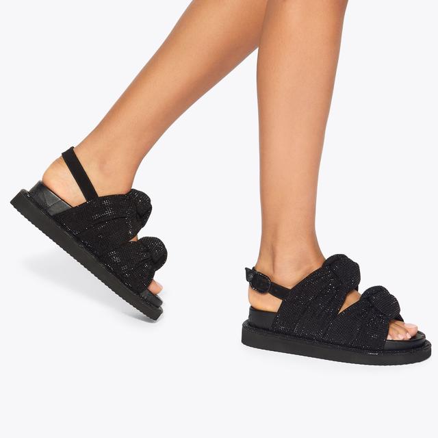 Carvela By Kurt Geiger ORSON KNOT Black Knotted Sandal By KURT GEIGER LONDON