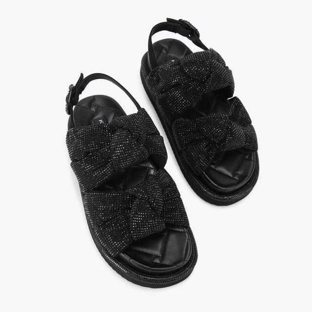 Carvela By Kurt Geiger ORSON KNOT Black Knotted Sandal By KURT GEIGER LONDON