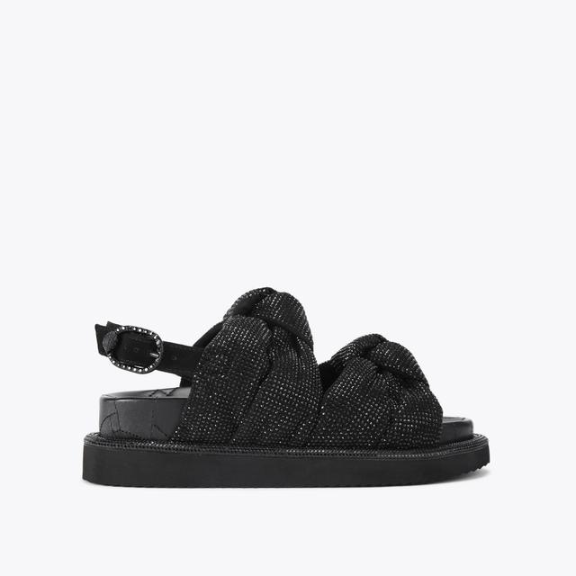 carvela by kurt geiger ORSON KNOT Black Knotted Sandal by KURT GEIGER LONDON