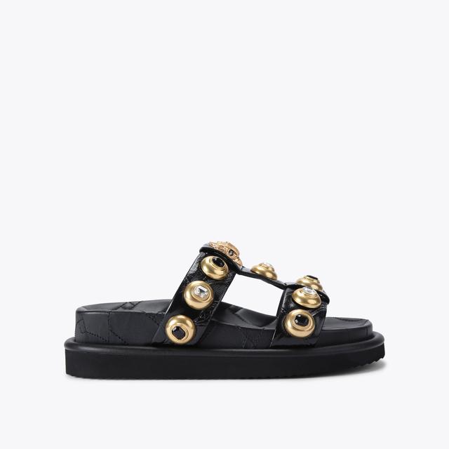 carvela by kurt geiger ORSON MULTI STUD Black Leather Sandals by KURT GEIGER LONDON