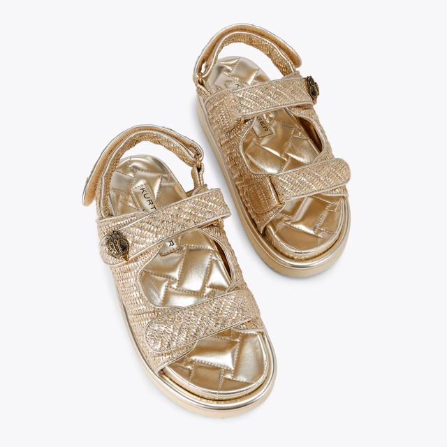 Carvela By Kurt Geiger ORSON Raffia Gold Sandal By KURT GEIGER LONDON
