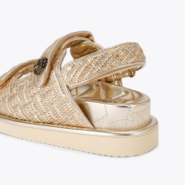 Carvela By Kurt Geiger ORSON Raffia Gold Sandal By KURT GEIGER LONDON