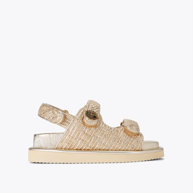 carvela by kurt geiger ORSON Raffia Gold Sandal by KURT GEIGER LONDON