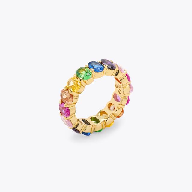 carvela by kurt geiger OVAL MIX BAND Rainbow Crystal Ring by KURT GEIGER LONDON