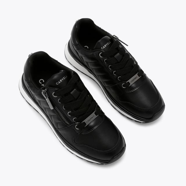Carvela By Kurt Geiger PACE ZIP Black Lace Up Trainer By CARVELA