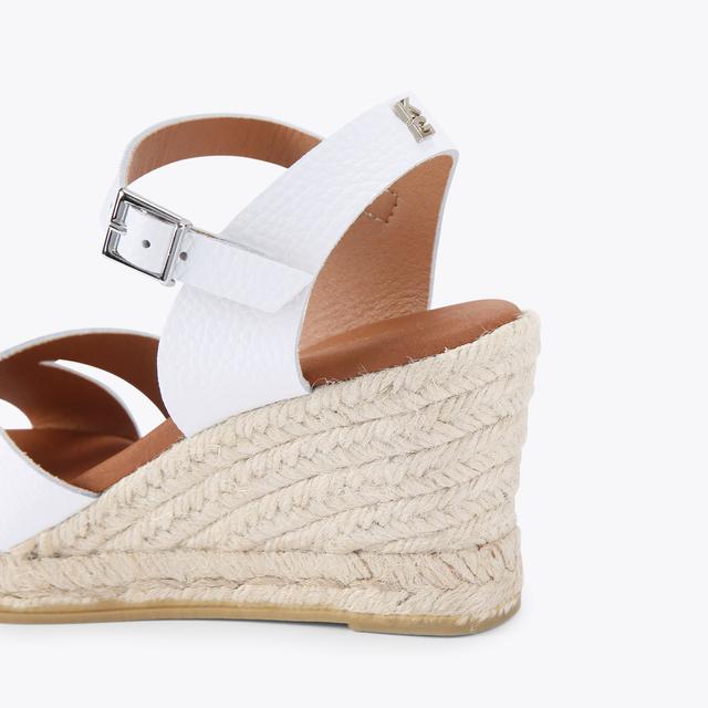 Carvela By Kurt Geiger PAMA White Leather Wedge Heel By KG KURT GEIGER