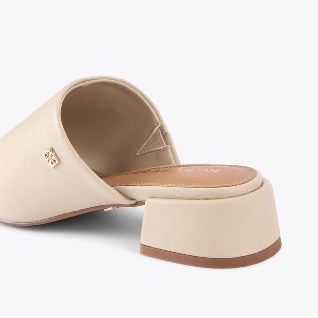 Carvela By Kurt Geiger PAMELA Bone Slip On Mule Heel By KG KURT GEIGER