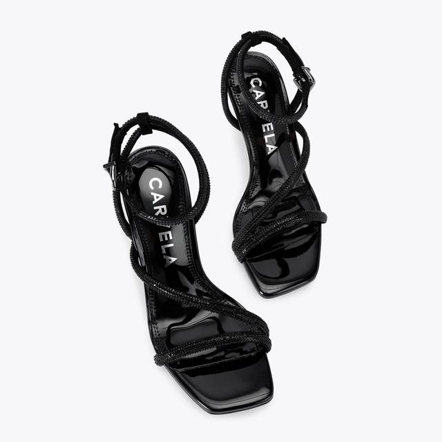 Carvela By Kurt Geiger PAPARAZZI Black Metallic Strappy Heels By CARVELA