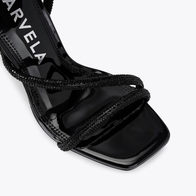 Carvela By Kurt Geiger PAPARAZZI Black Metallic Strappy Heels By CARVELA