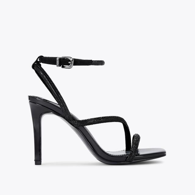 carvela by kurt geiger PAPARAZZI Black Metallic Strappy Heels by CARVELA