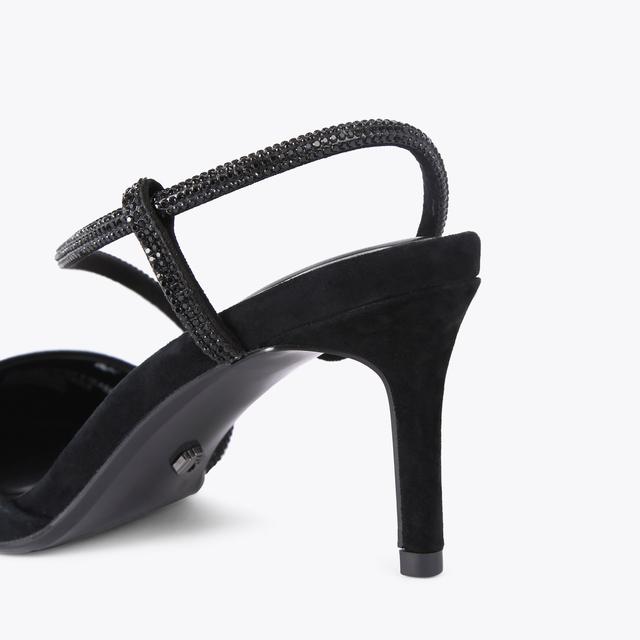 Carvela By Kurt Geiger PAPARAZZI COURT Black Suede Court Heel By CARVELA