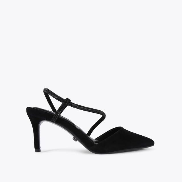 carvela by kurt geiger PAPARAZZI COURT Black Suede Court Heel by CARVELA