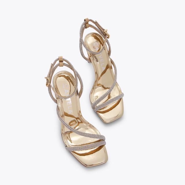 Carvela By Kurt Geiger PAPARAZZI Gold Metallic Crystal High Heels By CARVELA