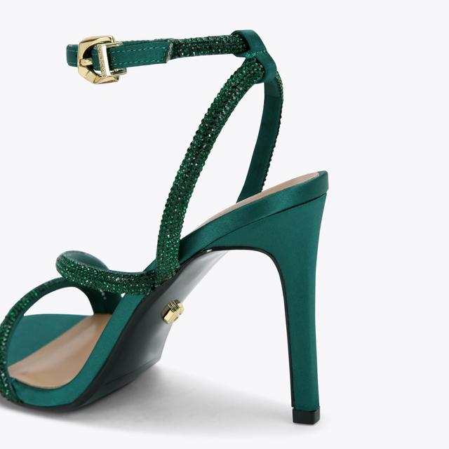 Carvela By Kurt Geiger PAPARAZZI Green Satin High Heel By CARVELA