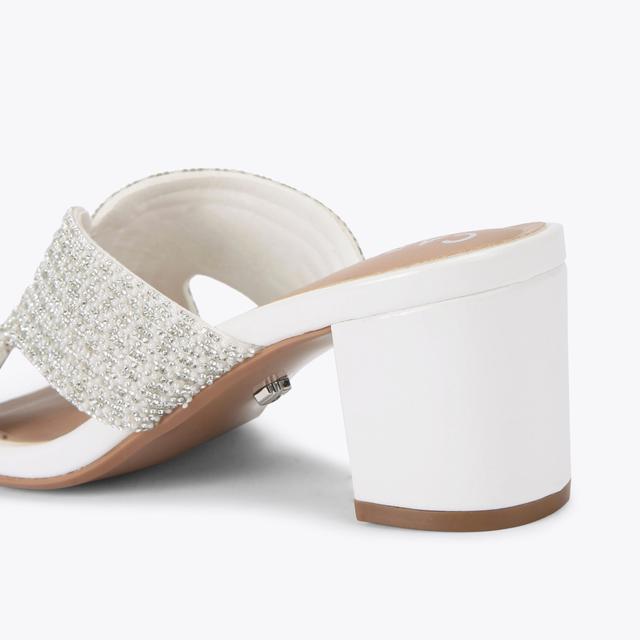 Carvela By Kurt Geiger PAPARAZZI PEARL BLOCK LOW Pearl Crystal Heel By CARVELA