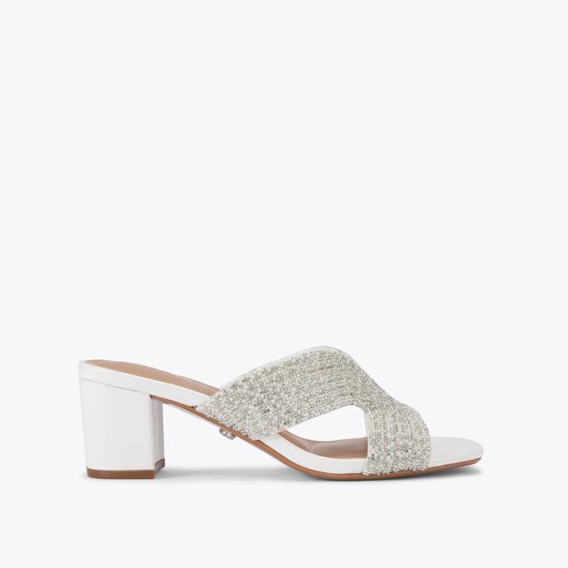 carvela by kurt geiger PAPARAZZI PEARL BLOCK LOW Pearl Crystal Heel by CARVELA