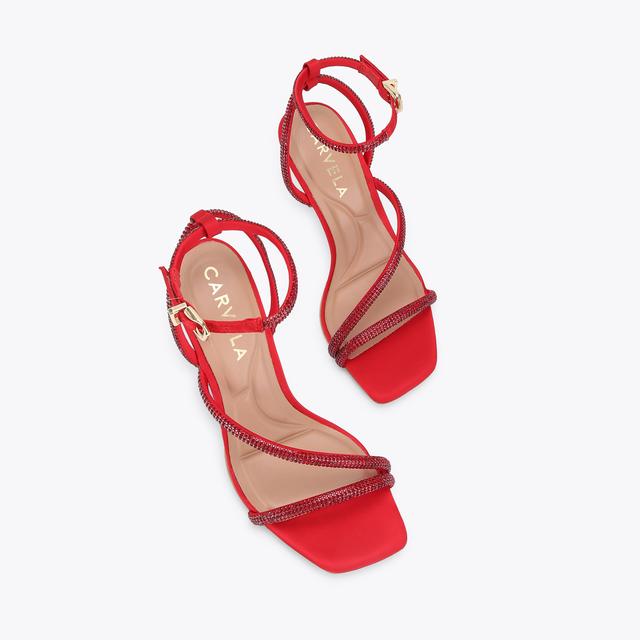 Carvela By Kurt Geiger PAPARAZZI Red Crystal Jewel Heel By CARVELA