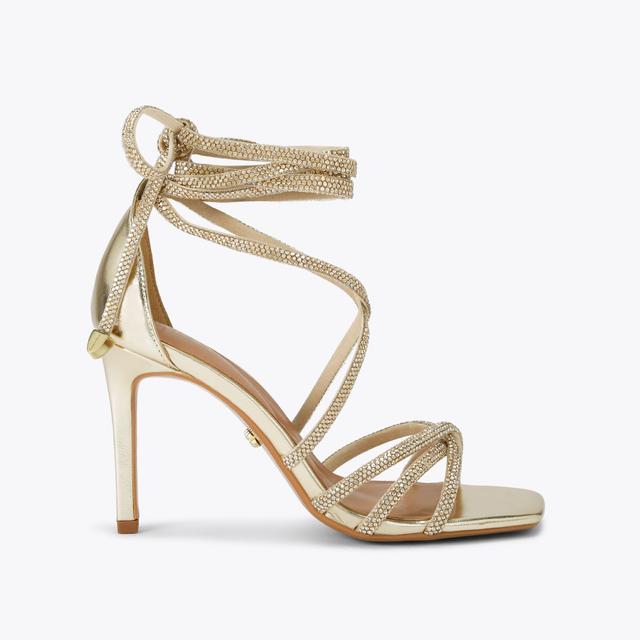carvela by kurt geiger PAPARAZZI TIE Gold Crystal Heel by CARVELA